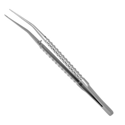 Atraumatic Tweezer micro angled serrated